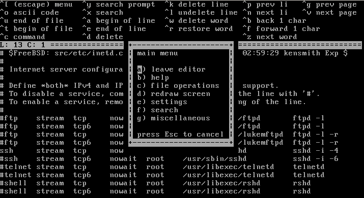 inetd.conf save inetd.conf save